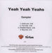 Yeah Yeah Yeahs Show Your Bones - Album Sampler UK Promo CD-R acetate CD-R