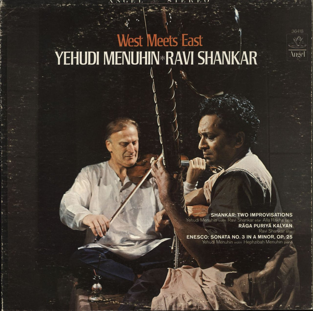 Yehudi Menuhin West Meets East US vinyl LP album (LP record) 36418