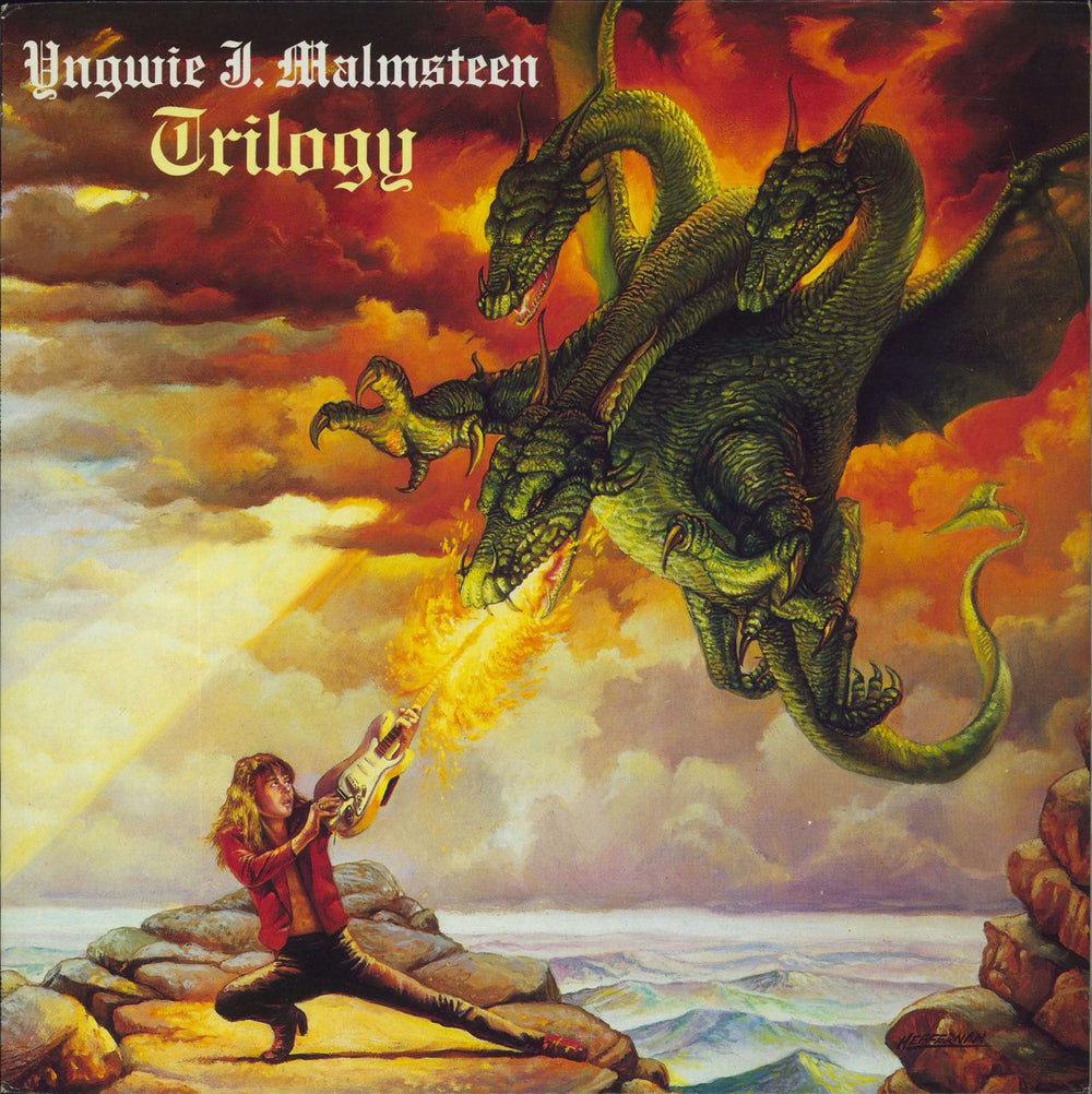 Yngwie Malmsteen Trilogy Japanese vinyl LP album (LP record) 28MM0515